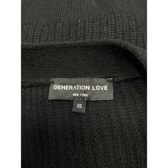 Generation Love 'Monse' Black Wool Cropped Cardigan Size XS - Picture 4 of 5